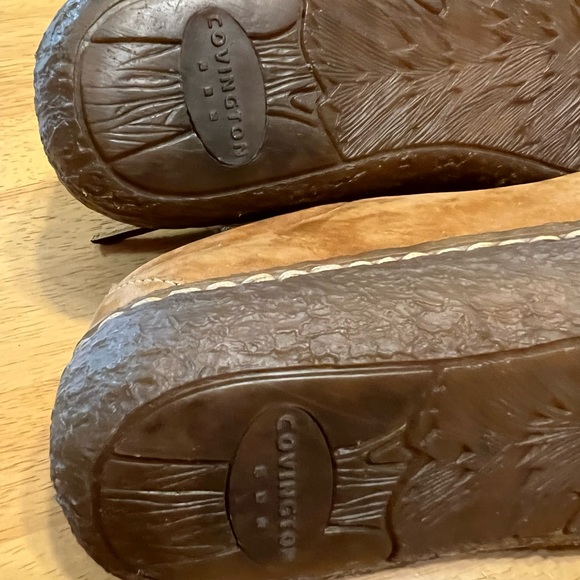 🌻🌹Covington tan leather 90’s 70s vibes 😎clogs/lace up size 8.5 EUC!🌹🌻 - Picture 12 of 16